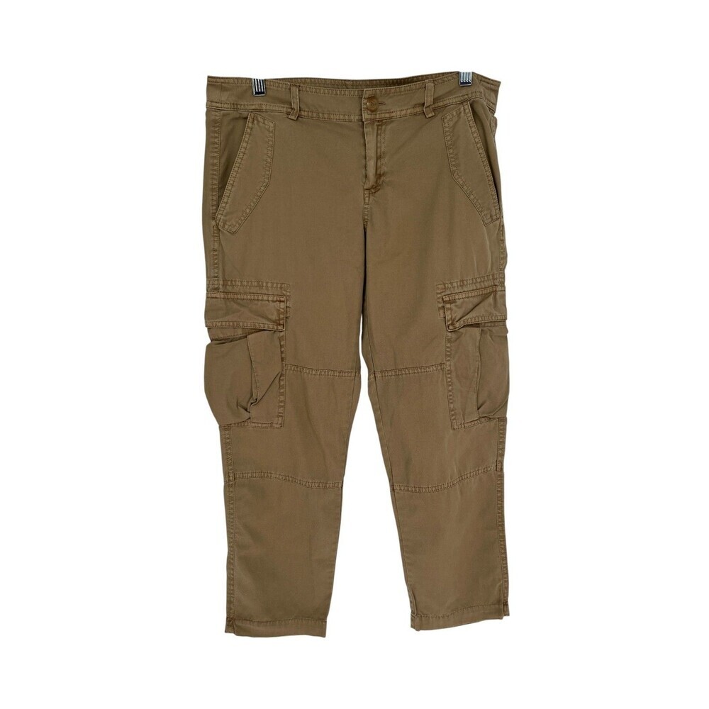Joie Pants Women's Size 8 Tan 100% Cotton Cargo Tapered Leg